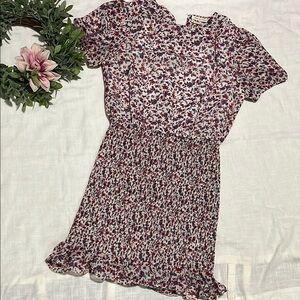 Urban Outfitters Red and Purple Floral Dress